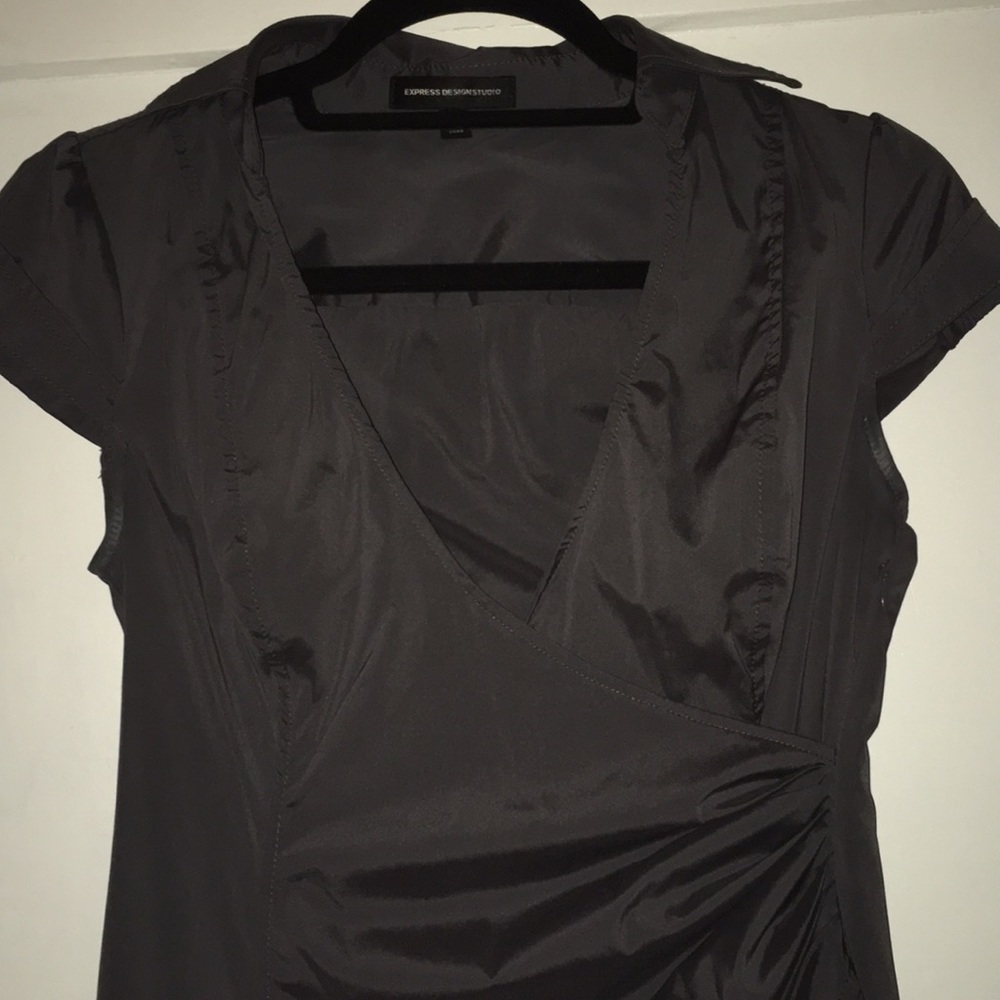 Gray dress top